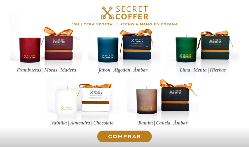 Un grupo de velas aromáticas artesanales consideradas uno de los mejores regalos para parejas